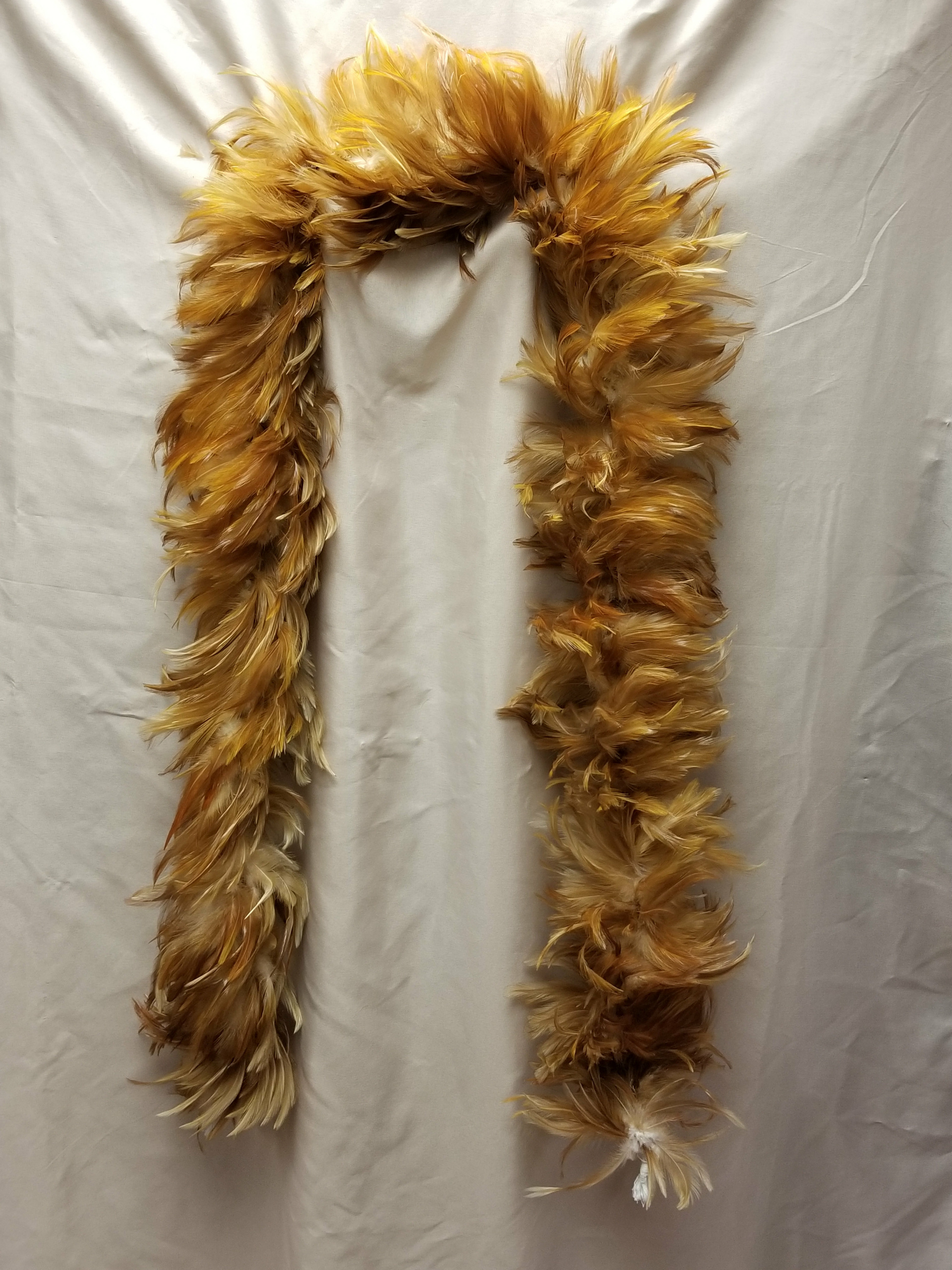 White Feather Boa with Gold Tinsel